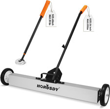 36-Inch Rolling Magnetic Sweeper with Wheels | 40-Inch Telescoping Magnetic Pick picture