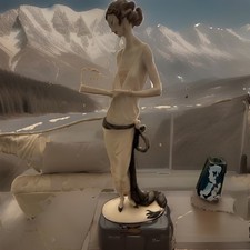 Florence by Giuseppe Armant Porcelain Figurine Woman Reading Book Signed picture