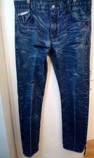 HERITAGE by AMERICA 76 JEANS MEN 36x33  Distressed Cotton Blue Denim Distillery picture