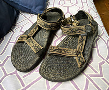 Vintage Teva Terradactyl Men's Sport Sandals Black/Brown US 9 Hook & Loop Straps picture