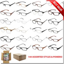 READING GLASSES WHOLESALE BULK LOT 144 PCS MIX STYLES WEAK MEDIUM STRONG POWERS picture