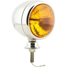 Speedway Motors Stainless Steel Tear Drop 12 Volt Fog Light, Amber Lens picture