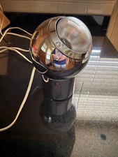 vintage space age chrome ball (AKA eyeball) lamp on base with original bulb picture