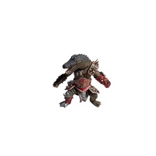 Papo Crocodile Mutant Warrior Fantasy Figure Armored Reptile 38956 Brown Red picture