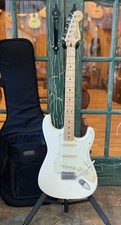 Fender Standard Stratocaster SSS Electric in Olympic White w Fender Logo Gig Bag picture