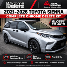 2021–2026 Toyota Sienna XL40 Glossy Black Chrome Delete Complete Overlay picture