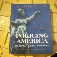 Policing America Fifth Edition Kenneth J. Peak Hardcover Law Enforcement picture