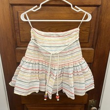 Zimmermann Zinnia Scallop Stripe Skirt size 4 NWT's $595 Resort Wear Rainbow picture