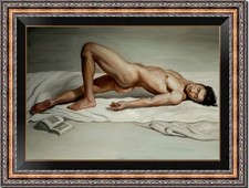 Hand Painted Original Oil Painting art young male Nude On Canvas 24