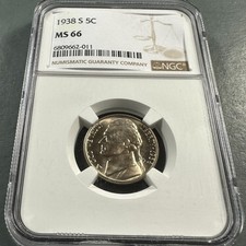 1938-S 5C Jefferson Nickel, NGC MS66 (90870) picture