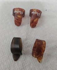 Vintage Dunlop Picks 2 Thumb & 2 Finger Shell Medium  picture