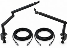 2x FIFINE BM88 Low Profile Microphone Boom Arms + 2x 25ft USB-C Cables picture