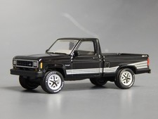 ‘85 1985 Ford Ranger II Pickup Black Silver Trim 1/64 JL Diorama Replica VHTF picture