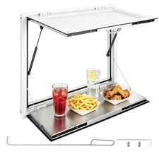 VEVOR 36x36 in Concession Window w/ Folding Shelf Aluminum Alloy Service Window picture