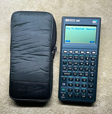 Hewlett-Packard HP 48GX Vintage Graphing Calculator w/ HP Zip Case, Cover picture