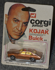 1970's Corgi Junior Kojak Police Movie Car #68 GM Buick On Card Made In UK picture