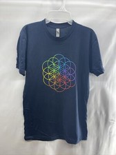 Coldplay 2016 Head Full of Dreams Tour Dates Concert t shirt Men Small Navy New picture