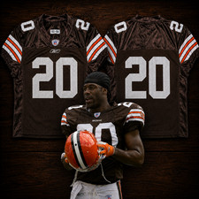 Cleveland Browns #20 Earl Little 2002 Reebok NFL Practice Used Jersey Size 50 picture