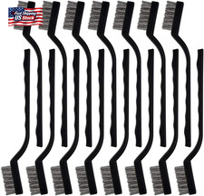 Topbuti 15 Pcs Mini Stainless Steel Wire Brush Set for Cleaning Welding Slag Rus picture