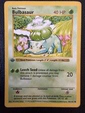 Vintage Bulbasaur 44/102 Base Set (Shadowless) Pokémon First Edition English picture
