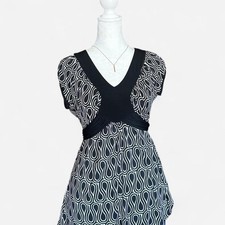 Vintage 2000s Forever 21 Y2K Black & White Tunic Top picture