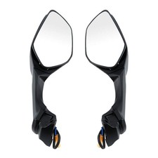 Rearview Mirrors LED Turn Signal Light for Kawasaki Ninja ZX10R 2016 2025 Black picture