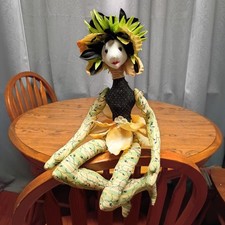 Vintage Whimsical (OOAK) Folk Art Flower Doll picture
