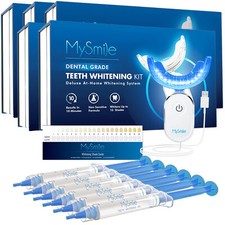 MySmile 5Pack Pro Teeth Whitening Kit with 28-LED Light Tray Non Sensitive Gel picture