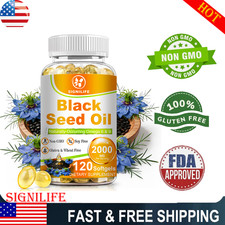 Black Seed Oil Capsules 2000mg 120 Count Softgels -Premium Cold Pressed Non-GMO picture