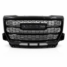 Fits 2021-2022 GMC Canyon Glossy Black Denali Style Front Bumper Hood Grille picture