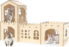 Woiworco Extra Large Rabbit Hideout Wooden Rabbit house picture