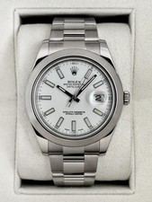 2015 Rolex Datejust 41mm 116300 Stainless Steel Oyster White Dial picture