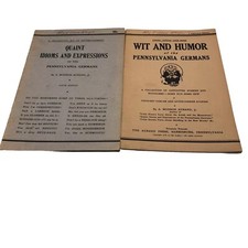 Vtg 1940s Pennsylvania German/Dutch Humor & Idioms Lot A. Monroe Aurand Rare PB picture