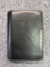 Filofax Black Deluxe Leather Personal PDA Holder Organiser Used picture