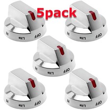 5 Pcs DG64-00473A Top Burner Control Knob Replacement for Samsung Gas Range Oven picture