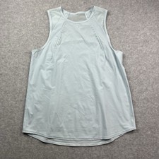 Lululemon Sculpt Cropped Tank Top Women 6 Light Blue Training Lightweight Mesh picture