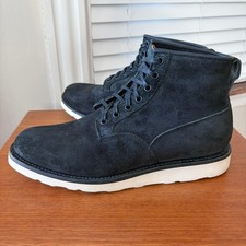 LIGHT WEAR | VIBERG 9.5 / 10.5 US BLACK ROUGHOUT 2030 WEDGE SOLE BOOTS picture