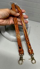 NWOT-Brahmin Croc Print Brown REPLACEMENT STRAP GoldTone Hardware picture