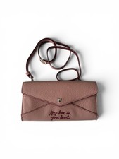 NWtag Brighton ALL MY LOVING' Pink Embroidered Leather Large Wallet  MSRP $220 picture