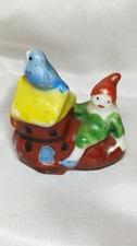 Vintage Occupied Japan Miniature Elf Gnome Pixie Shoe Boot House Figurine 1940s picture