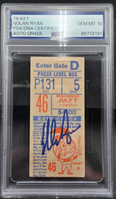 🔥PSA AUTO GRADE GEM 10🔥NOLAN RYAN SIGNED JULY 7, 1971 TICKET STUB🔥 picture