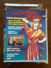 Vintage 1984 Tomy Fashion Plates All Design Plates, crayon and Instructions picture