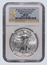 2014 American Silver Eagle 1 oz. NGC MS-69 (First Releases / West Point) picture