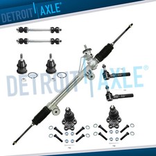 RWD 9pc Rack and Pinion Ball Joints Sway Bars Tie Rods for Silverado Sierra 1500 picture