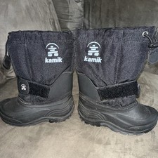 Great Unisex Kids Size 9 Kamik Wool Lined Snow Boots Waterproof Boy/Girl picture