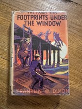 FOOTPRINTS UNDER THE WINDOW 1933 HB/DJ Hardy Boys DUST JACKET Frank W Dixon picture
