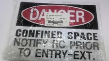 Danger Confined Space Signs 10 X 14 Lot Of 8 picture