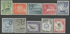 ADEN Sc#66-75 1964-65 QEII Wmk 314 Complete Set OG Mint Hinged picture