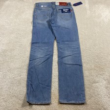 Lee 101 Jeans Mens 32x33 Blue Regular Straight Stretch Denim 726 Austin Japanese picture