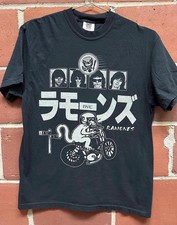 Ramones Japanese Katakana Graphic T-Shirt Comfort Colors Black Vintage Punk Tee picture